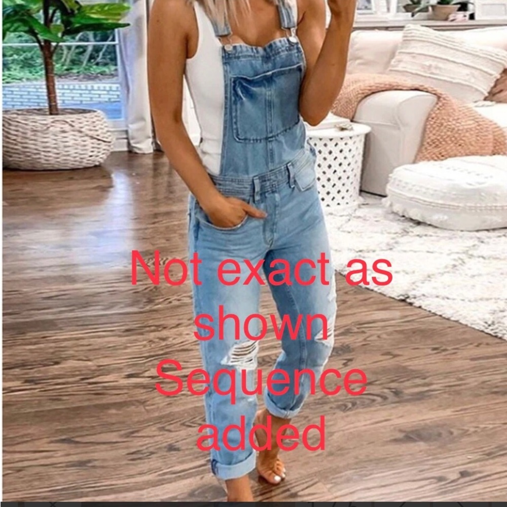 Zara Light Blue Women Jeans Overalls